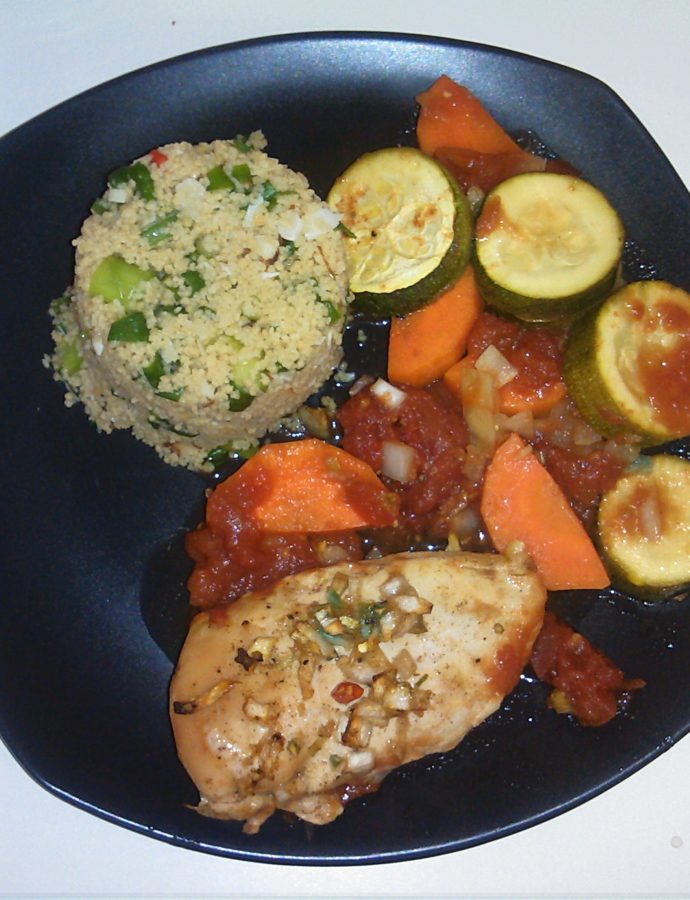 Marokkanisches Hühnchen mit Couscous