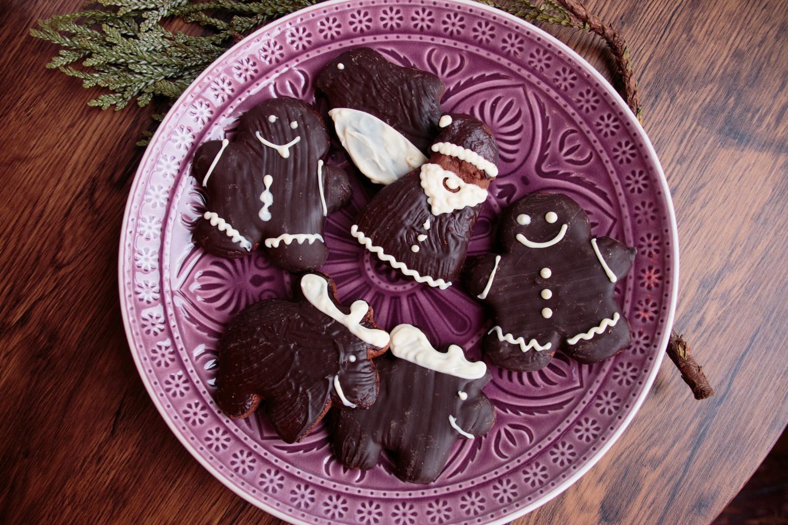 Mit Schokolade überzogene Lebkuchen